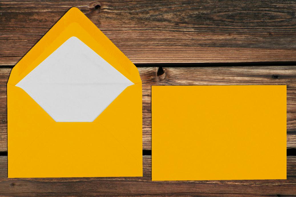 Briefhüllen mit Seidenfutter C7 81x114 mm Nassklebend Ocker gerippt 100 g/qm